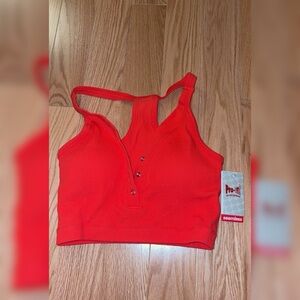 Pro-Fit Red Seamless Sports Bra
